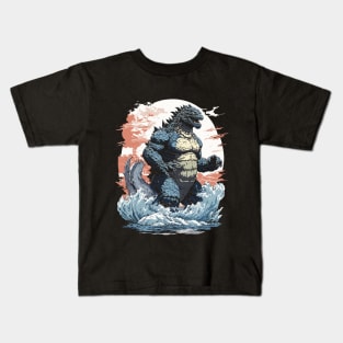 Godzilla monster in Japan Kids T-Shirt